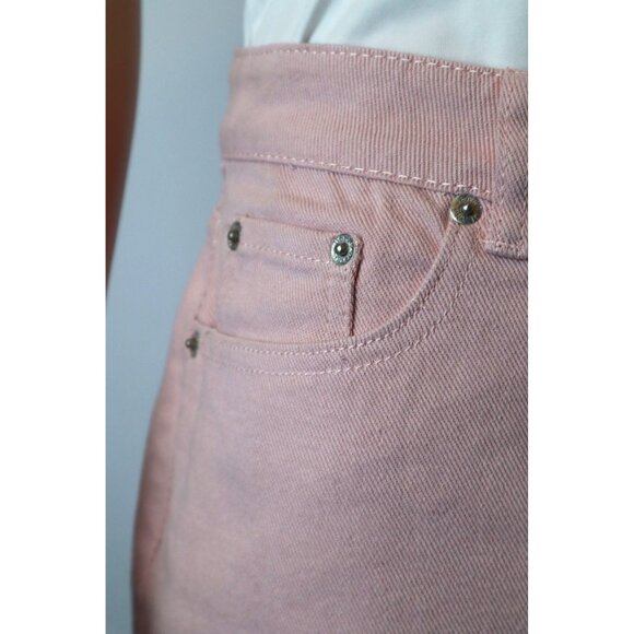 Momo Krom Pastel Light Pink‎ Mini Skirt with Pockets & Button Closure size Large - Picture 4 of 13